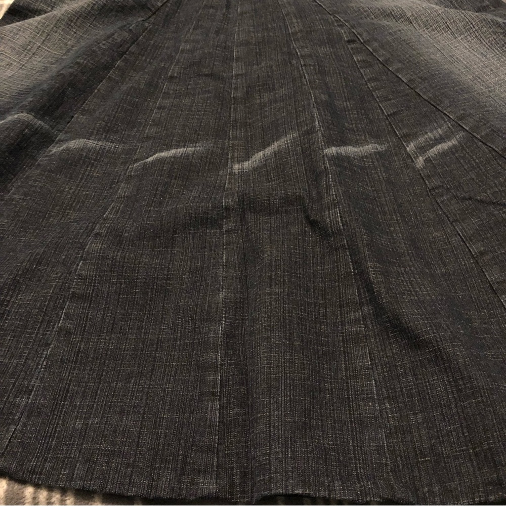 Unique Black Jean Mermaid Flare Skirt Diamanté Accents on back pockets Size 5 - Picture 4 of 16